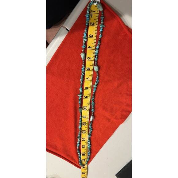 Carolyn Pollack Sterling Silver Green & Blue Turquoise Beaded 18" Necklace - Picture 4 of 10